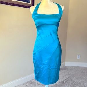 Cache satin halter dress, sz 4